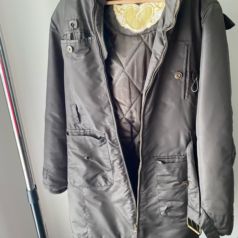 Brown winter belted jacket size S